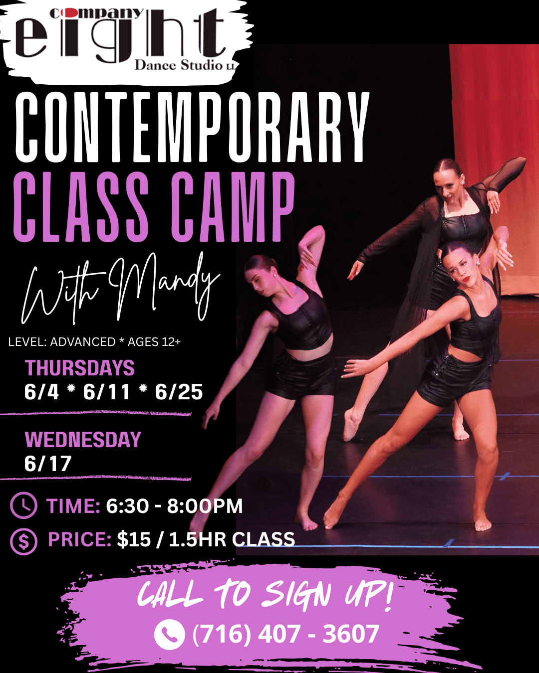 Contemporary Class Camp with Mandy — Advanced, Ages 12+